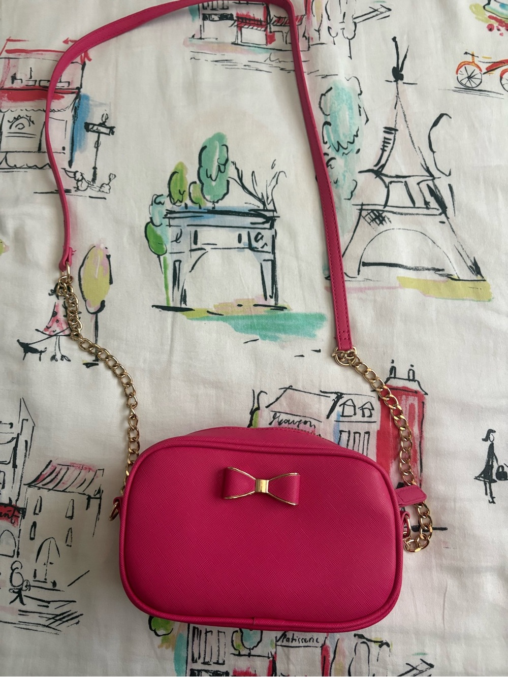 Pink Bow Crossbody Bag - Women